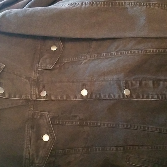 Mens Black Denim King Graffiti Jean Jacket NWT Artwork on Back - Picture 5 of 9